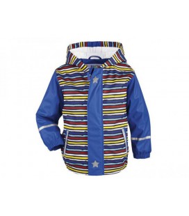Водонепроникна куртка для хлопчика синя в різнокольорову смужку Lupilu 98-104см (38831626)