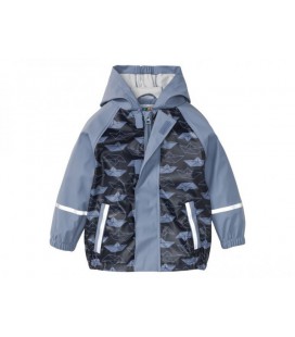 Водонепроникна куртка для хлопчика синя принт кораблів Lupilu 110-116см (38831630)