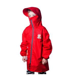 Курточка від дощу для хлопчика з місцем для рюкзака Minshen Ведмедики Червоний S (4-5 років)