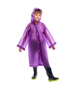 Дощовик дитячий на кнопках багаторазовий Zelart Scout 1010 зріст 120-160 см фіолетовий
