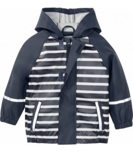 Водонепроникна куртка для хлопчика темно-синя в смужку Lupilu 122-128см (38981646)