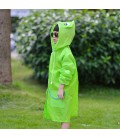 Дитячий пончо-дощовик на зріст 90-130 см. Колір зелений