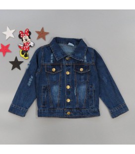 Джинсова куртка Happy childhood для хлопчика 140 см Синя 18224