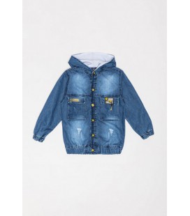 Джинсова куртка для хлопчика 116 колір синій PUFUDI ЦБ-00188912