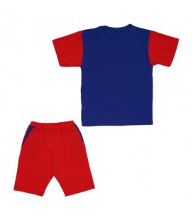 Костюм Sofushka (футболка+шорти) червоний з синім 164