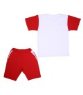 Костюм Sofushka (футболка+шорти) червоний з білим 128