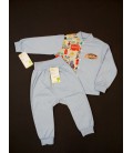 Комплект для хлопчика з інтерлока кофточка та штанці HappyTot London 80см блакитний з сірим 930н