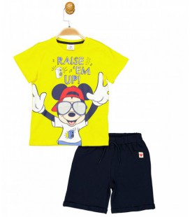 Комплект (футболка, шорти) Mickey Mouse 116 см (6 років) Disney MC17272 Жовто-синій 8691109880024