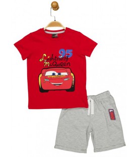 Комплект (футболка, шорти) Cars Pixar Маккуїн 110 см (5 років) Cimpa CR17589 Сіро-червоний 8691109887047