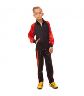 Костюм спортивний дитячий Zelart Dress LD-6803T зріст 135-140 см (28) Black-Orange-Red
