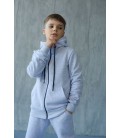Дитячий спортивний костюм Zip для хлопчика сірий меланж 80-86 см