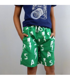 Пляжні шорти для хлопчиків GLO-STORY (3230зел) Розмір 134, 134 см Зелений