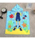 Дитячий пляжний рушник пончо з капюшоном мікрофібра для ванної басейну пляжу 60х60 см (474688-Prob)