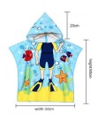 Дитячий пляжний рушник пончо з капюшоном мікрофібра для ванної басейну пляжу 60х60 см (474688-Prob)