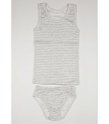 Комплект трусики майка Фламінго текстиль 251-1007 р68 134см білий з принтом 55830