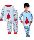 Новорічна піжама 'I Love Santa' для хлопчика 120 см Синя 16928