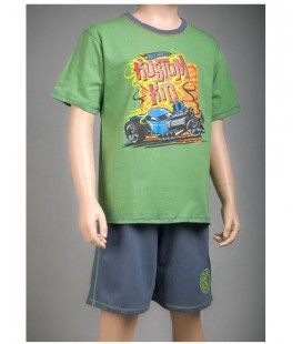 Піжама/літній костюмчик (шорти/футболка) HOT WHEELS TARO р.122-128 (зелена).