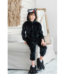 Піжама Кигуруми дитяча BearWear Ведмідь (Кумамон) M 115 - 125 см Чорний (K0W1-0095-M)