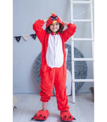 Піжама Кигуруми дитяча BearWear Angry Birds XS 95 - 105 см Червоний (K0W1-0001-XS)