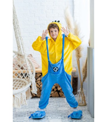 Піжама Кигуруми дитяча BearWear Міньйон S 105 - 115 см Жовто-блакитний (K0W1-0036-S)