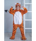 Піжама Кигуруми дитяча BearWear Тигр New (на блискавці) L 125 - 135 см Помаранчевий (K0W1-0086-L)