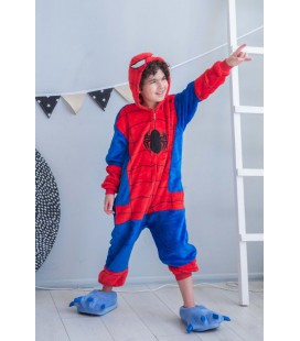 Піжама Кигуруми дитяча BearWear Людина Павук XL 135 - 145 см Червоно-синій (K0W1-0102-XL)