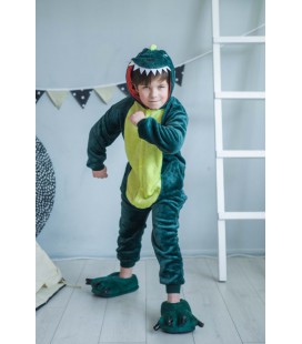 Піжама Кигуруми дитяча BearWear Дракон/Динозавр XL 135 - 145 см Зелений (K0W1-0008-XL)