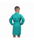 Дитячий вафельний халат Luxyart розмір (4-7 років) 30-32 100% бавовна зелений (LM-200)