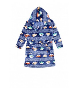 Халат дитячий махровий собачки Фламінго текстиль 882-910-13 р56 104см синій 70253