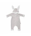 Ромпер комбінезон Rabbit велюр 62р, grey, світло сірий