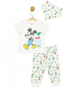 Костюм (футболка, штани, бандана) 'Mickey Mouse 62-68 см (3-6 міс), білий'. Виробник - Disney