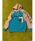 Кофта Худі для хлопчика Maccaboy London 158 см з капюшоном з начосом блакитний сірий