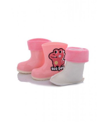 Гумові сапоги з теплим носком для дівчинки BBT M5893-3 25 14,5 см Розовий КВ1144-0