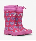 Гумові сапоги Hatley утеплені Twisty Rainbow Hearts 3 малиновий 34 (F21TRK1569)