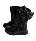 Демісезонні чоботи Fashion shoes для дівчинки розмір 26 Чорні 11745