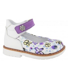 Туфлі TOPITOP 025 для дівчаток біло-фіолетові. Розмір 20