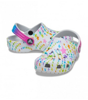 Сабо CROCS CLASSIC DISCO DANCE PARTY CLOG T 27 Білі в принт 208096