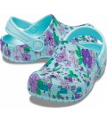 Дитячі сабо Crocs для дівчаток Fun Lab Playful Patches Clog 25 ніжно блакитний у принт 206146