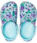 Дитячі сабо Crocs для дівчаток Fun Lab Playful Patches Clog 25 ніжно блакитний у принт 206146