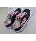 Кросівки TOPITOP 2828 для дівчаток чорно-рожеві. Розмір 31