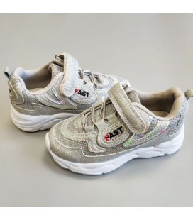 Кросівки для дівчинки на липучці Jong-Golf 35.0012 Fast 28р Сріблястий