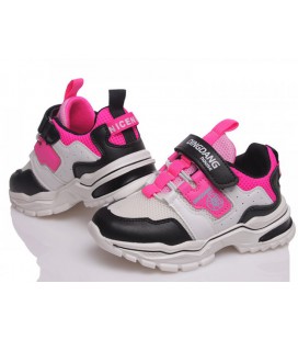 Дитячі кросівки демі Kidsmix 9027 black-pink-d для дівчинки Білий р.29 (18,5 см.)