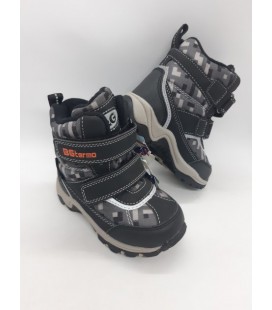 Зимові чобітки на хлопчика B&G сірі з чорним ZS-0074 22 р 14,5 см