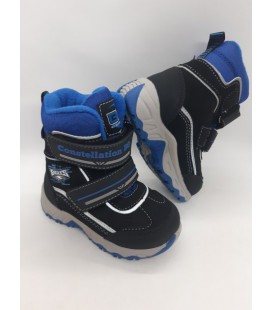 Зимові чобітки на хлопчика B&G чорні з синім ZS-0075 23 р 15 см