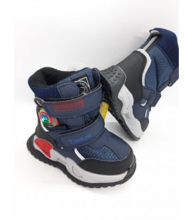 Сяючі зимові чобітки на хлопчика Tom.m сині з червоним ZS-0062 22 р 14,2 см