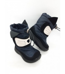 Зимові чобітки Tigina сині з котиком непромокаючі ZS-0068 21 р 14 см