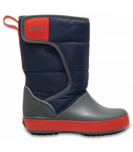 Дитячі зимові чоботи Crocs Kids LodgePoint Snow Boot С10 27 Синій з червоним липучка