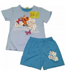 ​Піжама/літній костюмчик (шорти/футболка) SCOOBY-DOO TARO р.122-128 (голуба).