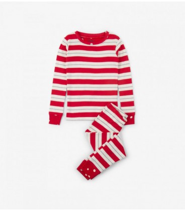 Піжама Hatley Metallic Striped Holisday 10A червоний 140см (F18GHK204O)