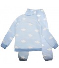 Піжама (футболка з довгими рукавами + штани) MATILDA 9102-3 134 см Блакитна